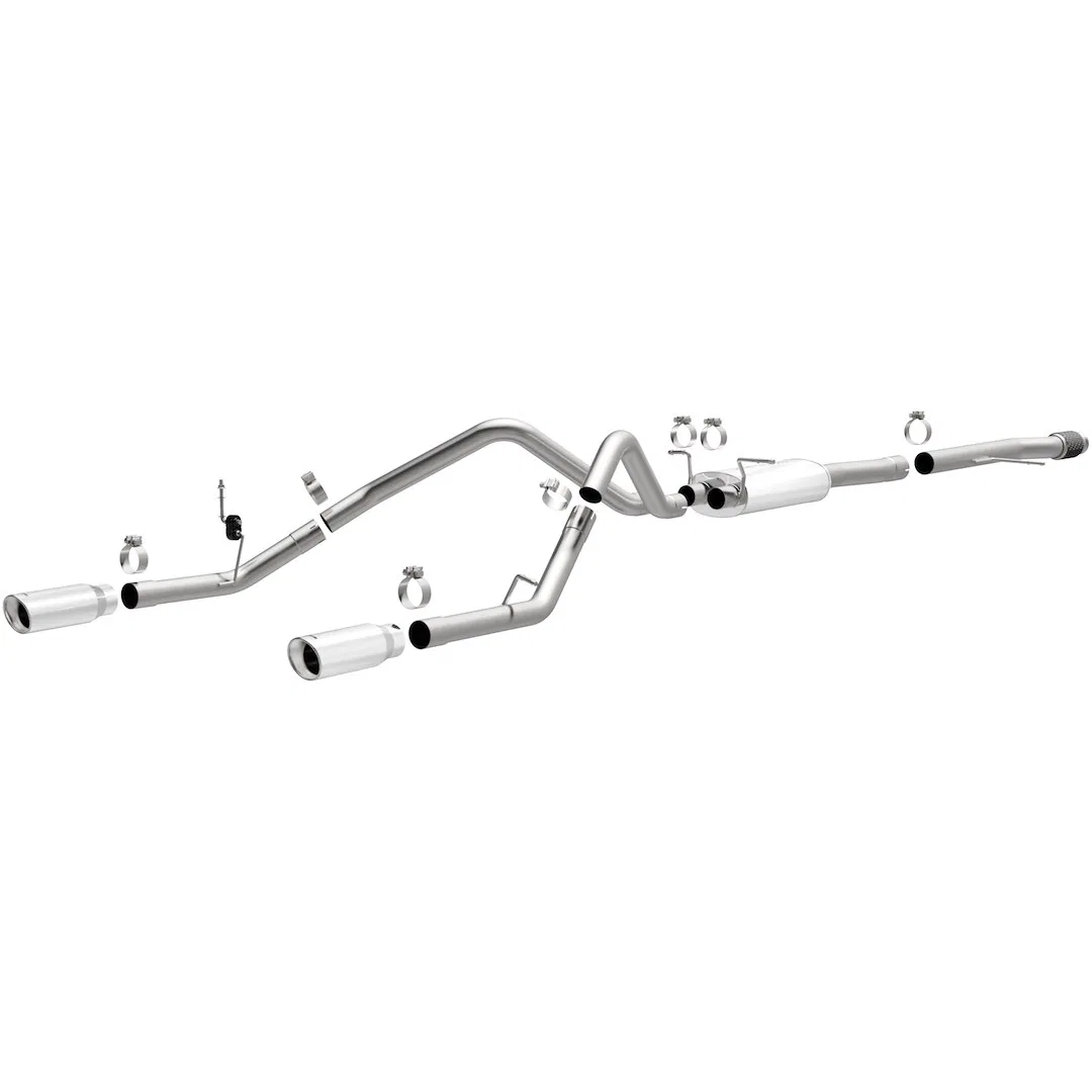 15268 – MAGNAFLOW Exhaust System Kit, Stainless Steel With Muffler 3 Inch To 2-1/2 Inch Pipe Diameter Dual Exhaust Wi...
